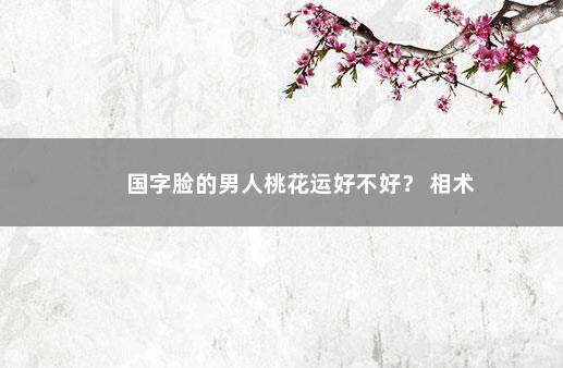 国字脸的男人桃花运好不好？ 相术