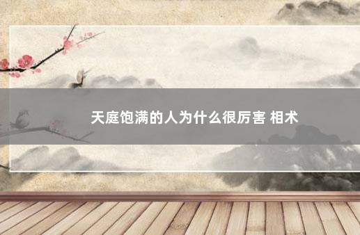 天庭饱满的人为什么很厉害 相术