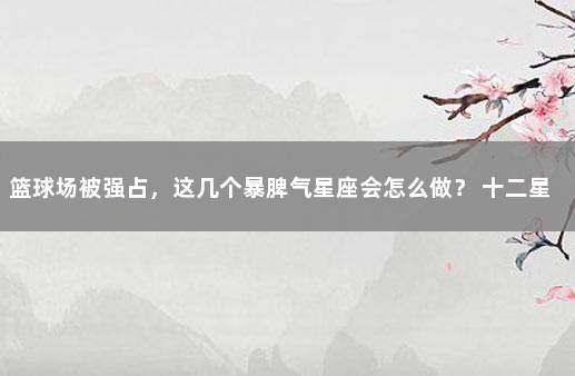 篮球场被强占，这几个暴脾气星座会怎么做？ 十二星座打篮球排行榜