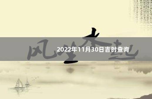 2022年11月30日吉时查询