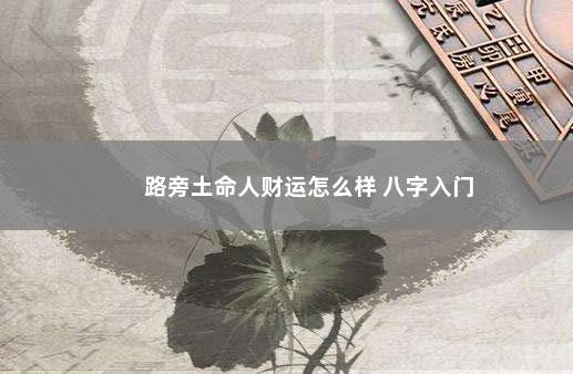 路旁土命人财运怎么样 八字入门