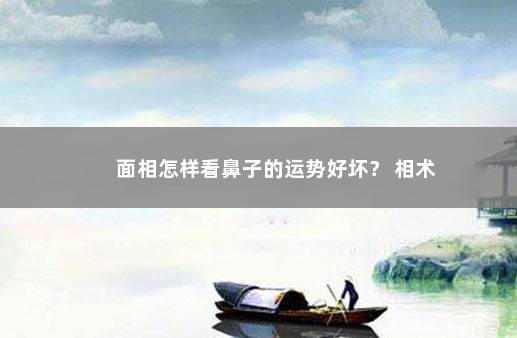 面相怎样看鼻子的运势好坏？ 相术