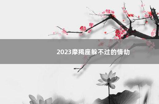 2023摩羯座躲不过的情劫