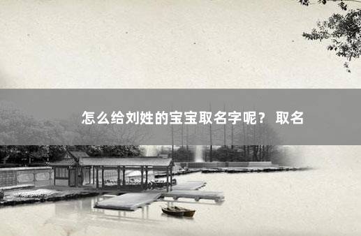 怎么给刘姓的宝宝取名字呢？ 取名