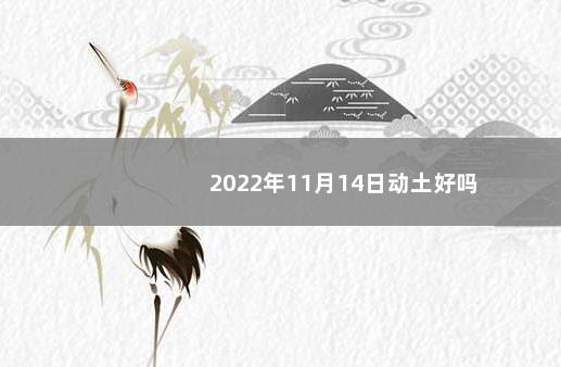 2022年11月14日动土好吗