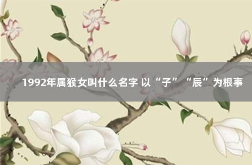1992年属猴女叫什么名字 以“子”“辰”为根事业强