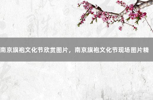 南京旗袍文化节欣赏图片，南京旗袍文化节现场图片精选 中国旗袍文化节