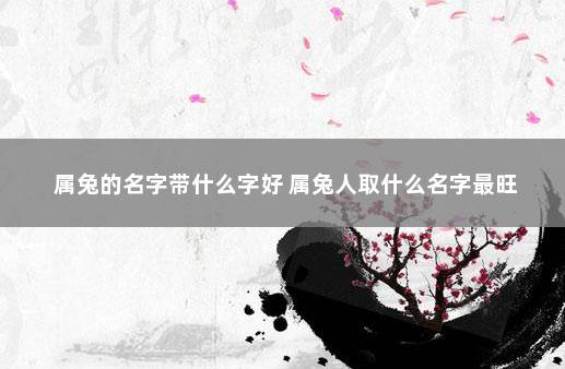 属兔的名字带什么字好 属兔人取什么名字最旺