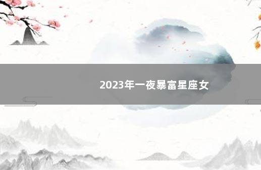 2023年一夜暴富星座女