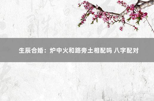 生辰合婚：炉中火和路旁土相配吗 八字配对