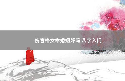 伤官格女命婚姻好吗 八字入门