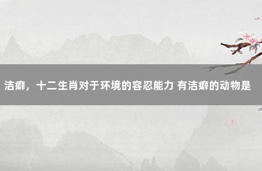 洁癖，十二生肖对于环境的容忍能力 有洁癖的动物是什么动物