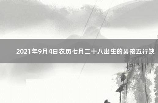 2021年9月4日农历七月二十八出生的男孩五行缺什么 2021年9月4日出生的男孩五行缺什么