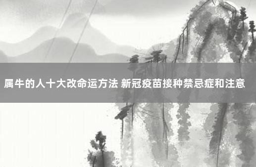 属牛的人十大改命运方法 新冠疫苗接种禁忌症和注意事项