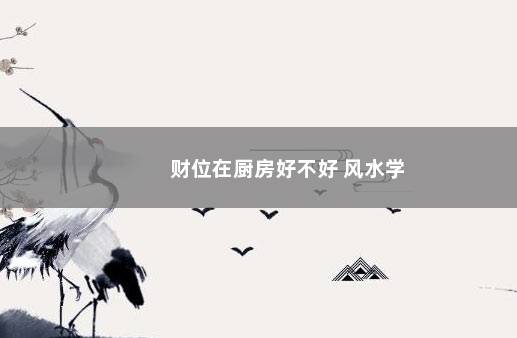 财位在厨房好不好 风水学