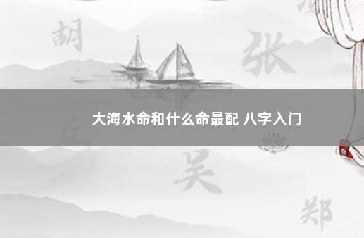 大海水命和什么命最配 八字入门