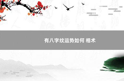 有八字纹运势如何 相术