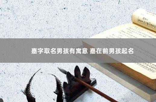 嘉字取名男孩有寓意 嘉在前男孩起名