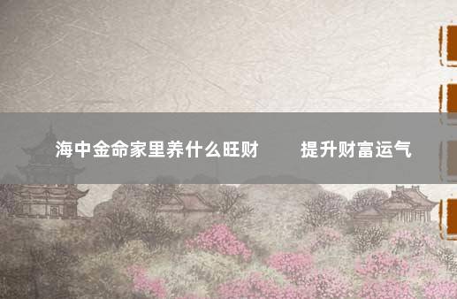 海中金命家里养什么旺财 　　提升财富运气