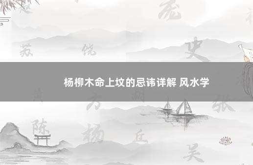 杨柳木命上坟的忌讳详解 风水学