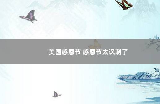 美国感恩节 感恩节太讽刺了