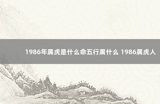 1986年属虎是什么命五行属什么 1986属虎人终身的三大坎