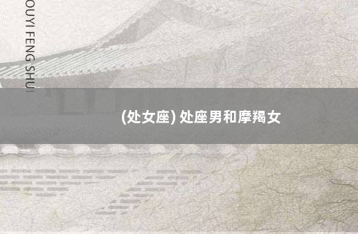 (处女座) 处座男和摩羯女