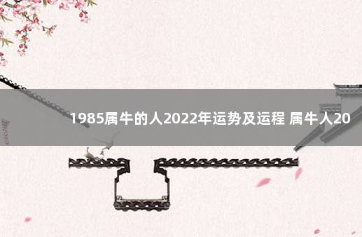 1985属牛的人2022年运势及运程 属牛人2023年很惨