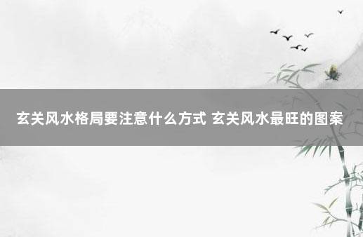 玄关风水格局要注意什么方式 玄关风水最旺的图案