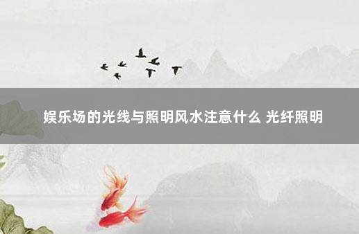 娱乐场的光线与照明风水注意什么 光纤照明