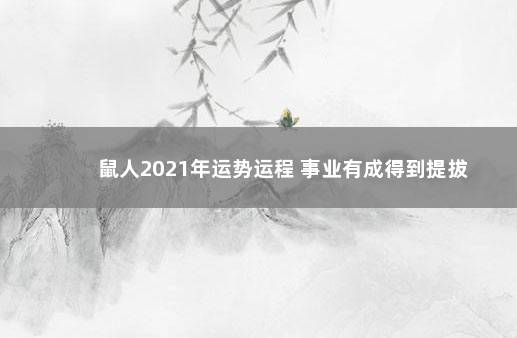 鼠人2021年运势运程 事业有成得到提拔