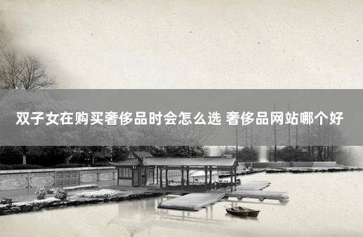 双子女在购买奢侈品时会怎么选 奢侈品网站哪个好