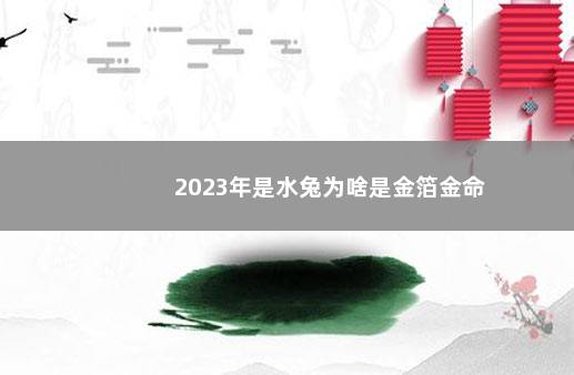 2023年是水兔为啥是金箔金命