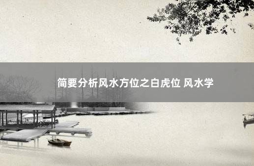 简要分析风水方位之白虎位 风水学