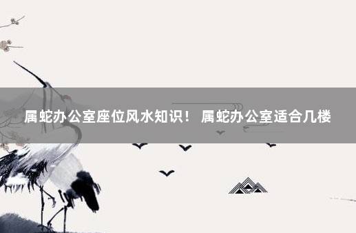 属蛇办公室座位风水知识！ 属蛇办公室适合几楼