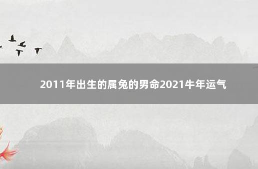 2011年出生的属兔的男命2021牛年运气 　　整体变化趋势大