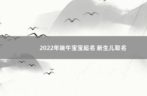 2022年端午宝宝起名 新生儿取名