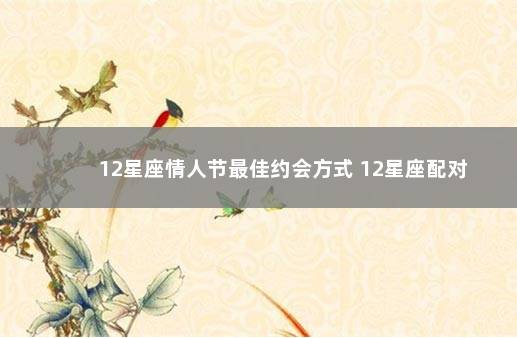 12星座情人节最佳约会方式 12星座配对