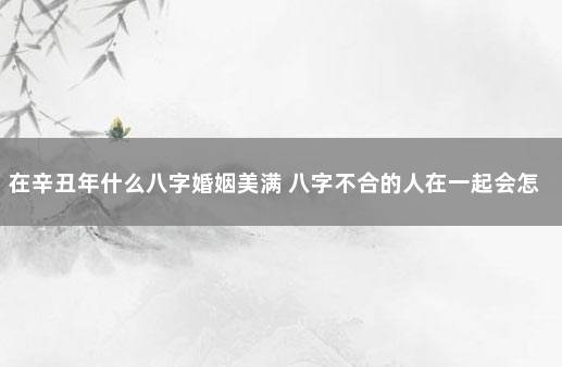 在辛丑年什么八字婚姻美满 八字不合的人在一起会怎么样