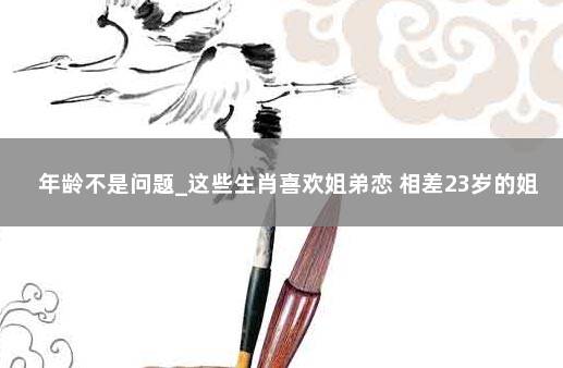 年龄不是问题_这些生肖喜欢姐弟恋 相差23岁的姐弟恋