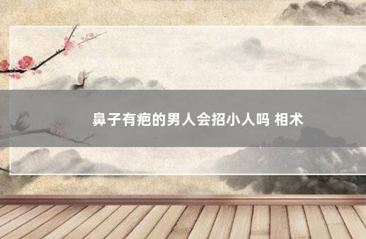鼻子有疤的男人会招小人吗 相术