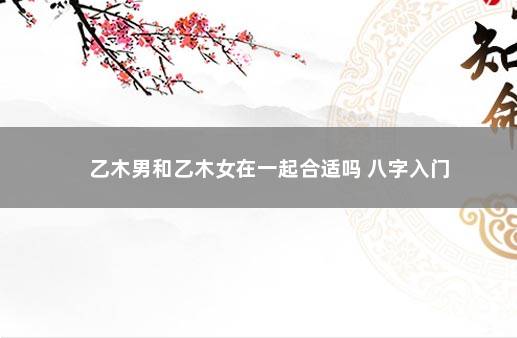 乙木男和乙木女在一起合适吗 八字入门