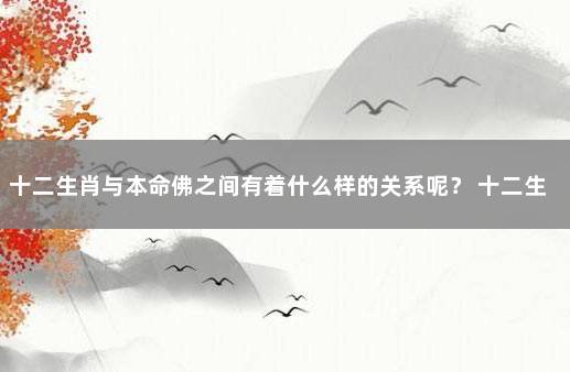 十二生肖与本命佛之间有着什么样的关系呢？ 十二生肖对应的本命佛