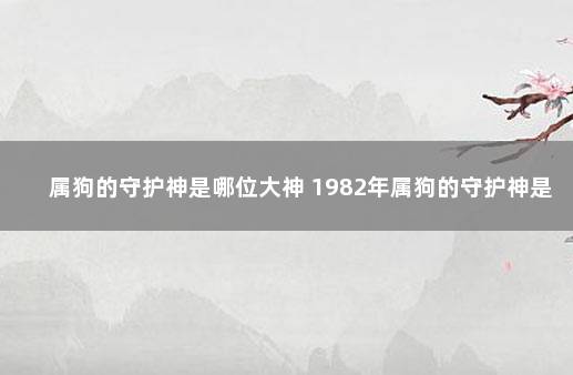 属狗的守护神是哪位大神 1982年属狗的守护神是什么