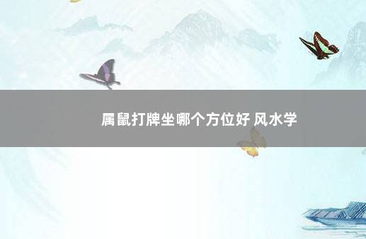 属鼠打牌坐哪个方位好 风水学