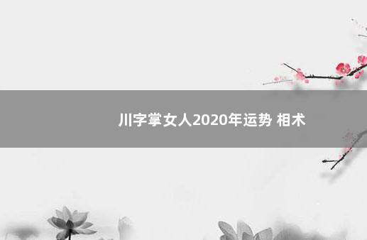 川字掌女人2020年运势 相术