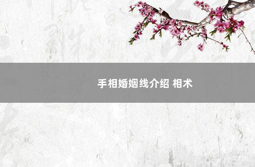 手相婚姻线介绍 相术