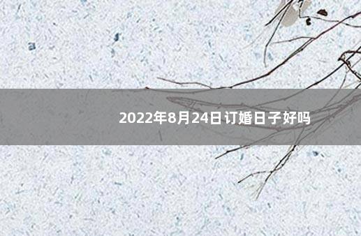 2022年8月24日订婚日子好吗