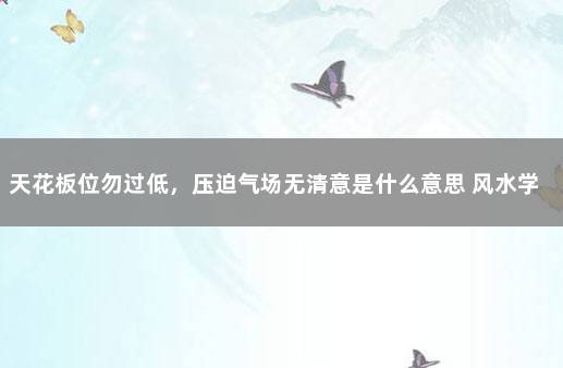 天花板位勿过低，压迫气场无清意是什么意思 风水学