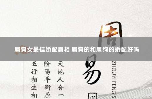 属狗女最佳婚配属相 属狗的和属狗的婚配好吗